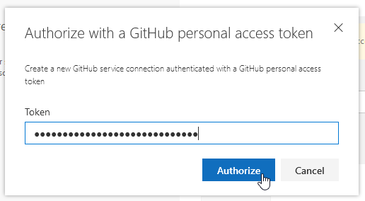 Authorize using a personal access token