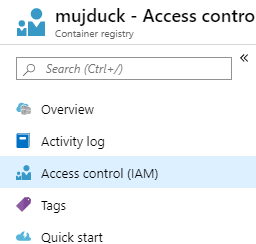 Container registry Access control